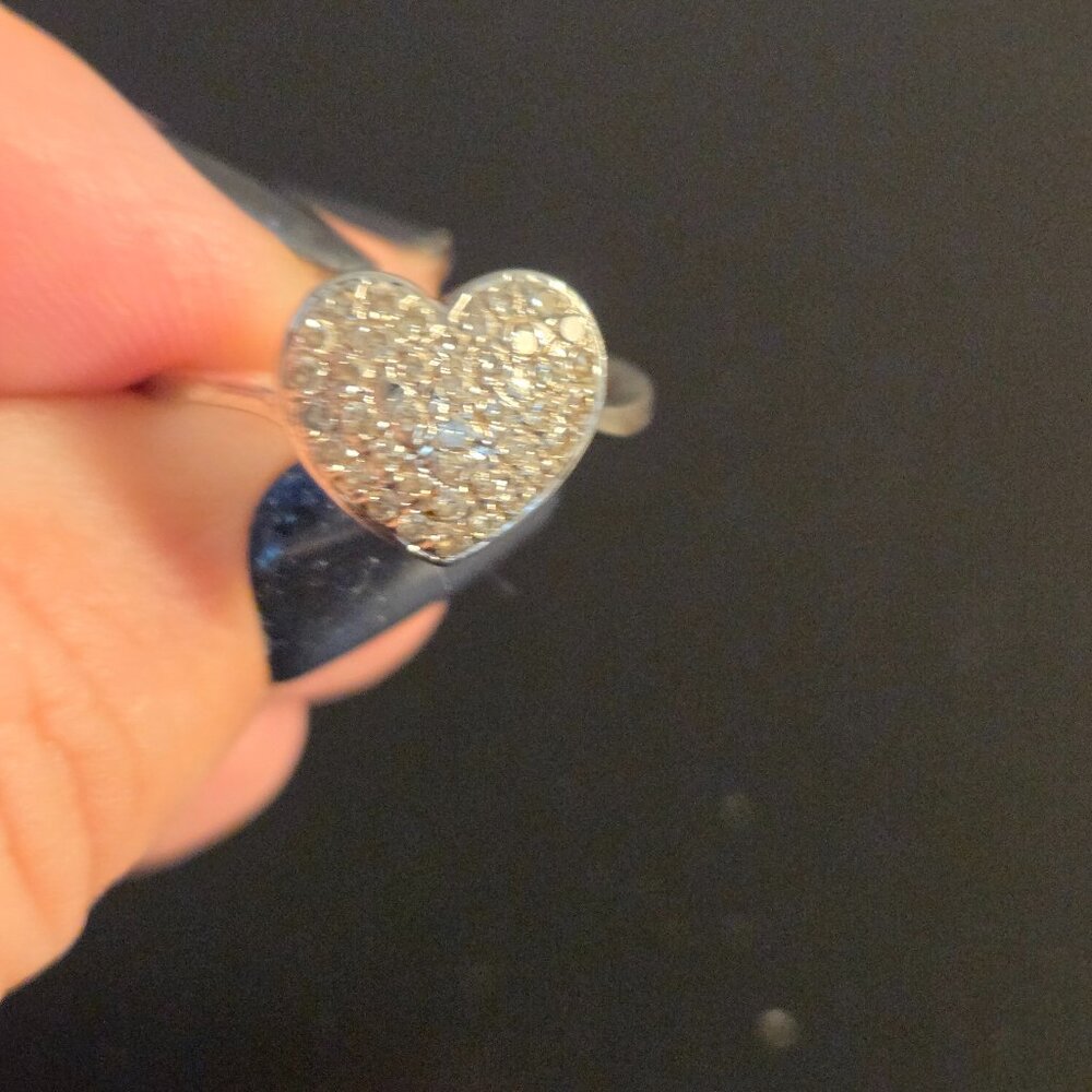 Zales diamond heart ring, size 6